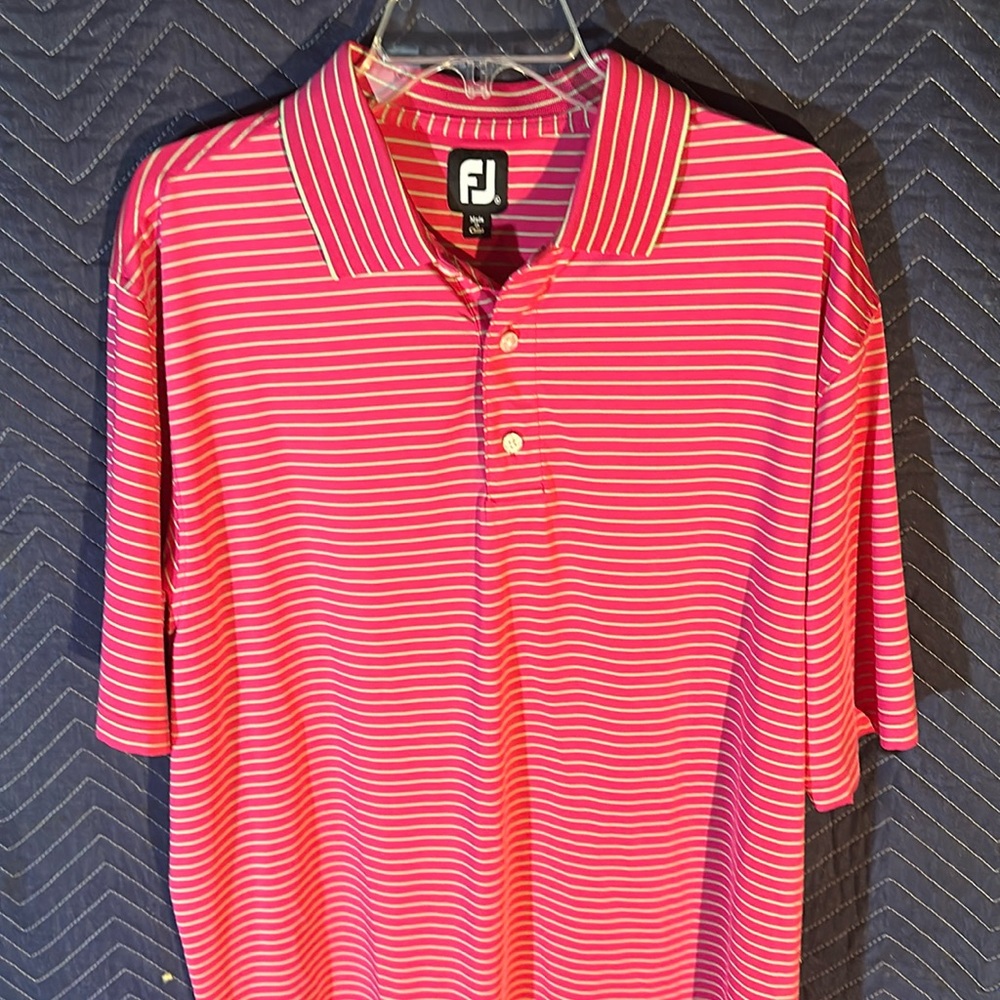 Foot joy XL  striped golf shirt